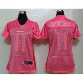Nike Arizona Cardinals #11 Larry Fitzgerald Pink Sweetheart Womens NFL Game Jersey