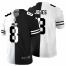 New York New York Giants #8 Daniel Jones Mens Black V White Peace Split Nike Vapor Untouchable Limited NFL Jersey