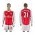 Arsenal #21 Chambers Red Home Long Sleeves Soccer Club Jersey