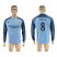 Manchester City #8 Nasri Home Long Sleeves Soccer Club Jersey