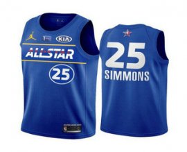 Mens 2021 All-Star #25 Ben Simmons Blue Eastern Conference Stitched NBA Jersey