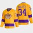 Adidas Los Angeles Kings #34 Arthur Kaliyev Team Classics Gold Mens NHL 2022 Throwback Jersey Mens