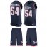 Nike New England Patriots #54 Donta Hightower Navy Blue Team Color Mens Stitched NFL Limited Tank Top Suit Jersey