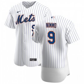 New York Mets #9 Brandon Nimmo Mens Nike White Home 2020 Authentic Player MLB Jersey