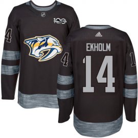 Adidas Nashville Predators #14 Mattias Ekholm Black 1917-2017 100th Anniversary Stitched NHL Jersey