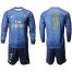 Real Madrid #7 Hazard Away Long Sleeves Soccer Club Jersey