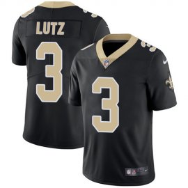 Nike New Orleans Saints #3 Wil Lutz Black Team Color Mens Stitched NFL Vapor Untouchable Limited Jersey