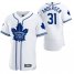 Toronto Maple Leafs #31 Frederik Andersen Mens 2020 NHL x MLB Crossover Edition Baseball Jersey White