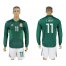 Mexico #11 C.VELA Home 2018 FIFA World Cup Long Sleeve Soccer Jersey