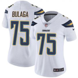 Nike Los Angeles Chargers #75 Bryan Bulaga White Womens Stitched NFL Vapor Untouchable Limited Jersey