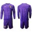 Belgium Blank Purple Long Sleeves Goalkeeper Soccer Country Jersey