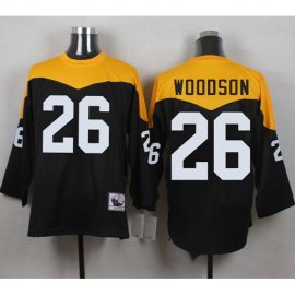 Mitchell And Ness 1967 Pittsburgh Steelers #26 Rod Woodson Black/Yelllow Throwback Mens Stitched NFL Jersey