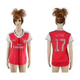 Womens Arsenal #17 Alexis Home Soccer Club Jersey