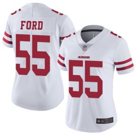 Nike San Francisco 49ers #55 Dee Ford White Womens Stitched NFL Vapor Untouchable Limited Jersey