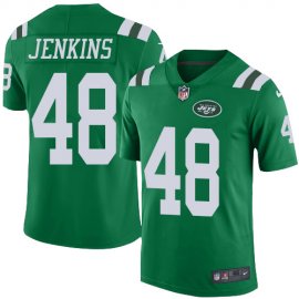 Nike New York Jets #48 Jordan Jenkins Green Mens Stitched NFL Elite Rush Jersey