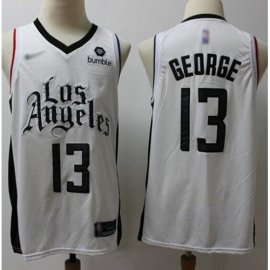 Clippers #13 Paul George White Basketball Swingman City Edition 2019/20 Jersey
