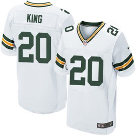 Nike Green Bay Packers #20 Kevin King White Mens Stitched NFL Elite Jersey