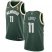 Nike Milwaukee Bucks #11 Brook Lopez 2021 NBA Finals Champions Swingman Icon Edition Jersey Green Mens