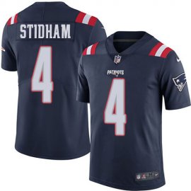 Nike New England Patriots #4 Jarrett Stidham Navy Blue Mens Stitched NFL Limited Rush Jersey