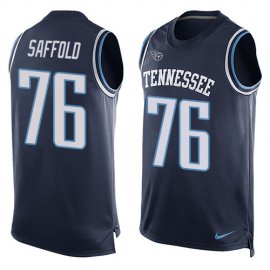 Nike Tennessee Titans #76 Rodger Saffold Navy Blue Team Color Mens Stitched NFL Limited Tank Top Jersey