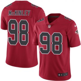Nike Atlanta Falcons #98 Takkarist McKinley Red Mens Stitched NFL Limited Rush Jersey