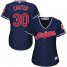 Cleveland Indians #30 Joe Carter Navy Blue Alternate Womens Stitched MLB Jersey