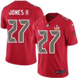 Nike Tampa Bay Buccaneers #27 Ronald Jones II Red Mens Super Bowl LV Bound Stitched NFL Limited Rush Jersey