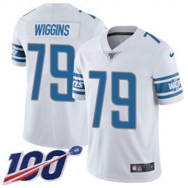Nike Detroit Lions #79 Kenny Wiggins White Mens Stitched NFL 100th Season Vapor Untouchable Limited Jersey