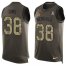 Nike Cincinnati Bengals #38 LeShaun Sims Green Mens Stitched NFL Limited Salute To Service Tank Top Jersey