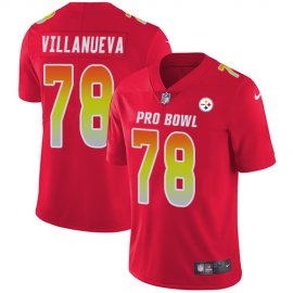 Nike Pittsburgh Steelers #78 Alejandro Villanueva Red Youth Stitched NFL Limited AFC 2018 Pro Bowl Jersey