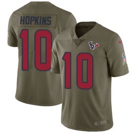 Nike Houston Texans #10 DeAndre Hopkins Olive Mens Stitched NFL Limited 2017 Salute to Service Jersey