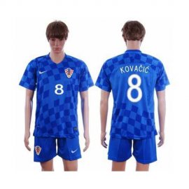Croatia #8 Kovacic Away Soccer Country Jersey