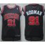 Chicago Bulls 91 Rodman Black NBA Jerseys Cheap