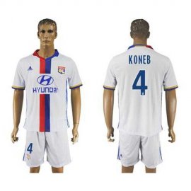 Lyon #4 Koneb Home Soccer Club Jersey
