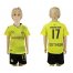 Dortmund #17 Aubameyang Home Kid Soccer Club Jersey