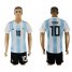 Argentina #10 Messi Home Soccer Country Jersey