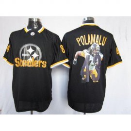 Nike Pittsburgh Steelers #43 Troy Polamalu Black Mens NFL Game All Star Fashion Jersey