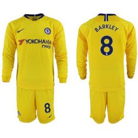 Chelsea #8 Barkley Away Long Sleeves Soccer Club Jersey