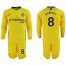 Chelsea #8 Barkley Away Long Sleeves Soccer Club Jersey