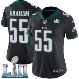 Nike Philadelphia Eagles #55 Brandon Graham Black Alternate Super Bowl LII Womens Stitched NFL Vapor Untouchable Limited Jersey