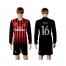 AC Milan #16 Poli Home Long Sleeves Soccer Club Jersey
