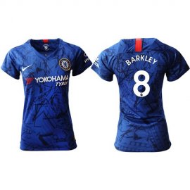 Womens Chelsea #8 Barkley Home Soccer Club Jersey