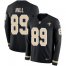 Nike New Orleans Saints #89 Josh Hill Black Team Color Mens Stitched NFL Limited Therma Long Sleeve Jersey