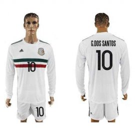 Mexico #10 G.Dos Santos Away Long Sleeves Soccer Country Jersey
