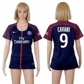Womens Paris Saint-Germain #9 Cavani Home Soccer Club Jersey