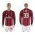 AC Milan #33 Kuco Home Long Sleeves Soccer Club Jersey
