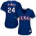 Texas Rangers #24 Hunter Pence Blue Alternate Womens Stitched MLB Jersey