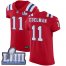 Nike New England Patriots #11 Julian Edelman Red Alternate Super Bowl LIII Bound Mens Stitched NFL Vapor Untouchable Elite Jersey