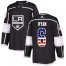Adidas Los Angeles Kings #6 Joakim Ryan Black Home Authentic USA Flag Stitched NHL Jersey