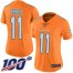 Nike Miami Dolphins #11 DeVante Parker Orange Womens Stitched NFL Limited Rush 100th Season Jersey